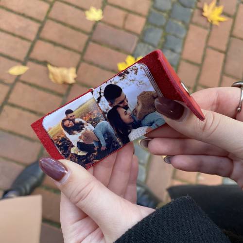 Шкіряний брелок з фотографіями всередині, міні альбом для ключів m39.com.ua Шкіряний брелок з фотографіями всередині, міні альбом для ключів