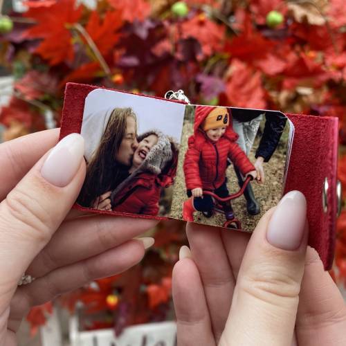 Шкіряний брелок-мініальбом з фото (10–14 фото), персоналізований подарунок m39.com.ua Шкіряний брелок-мініальбом з фото (10–14 фото), персоналізований подарунок