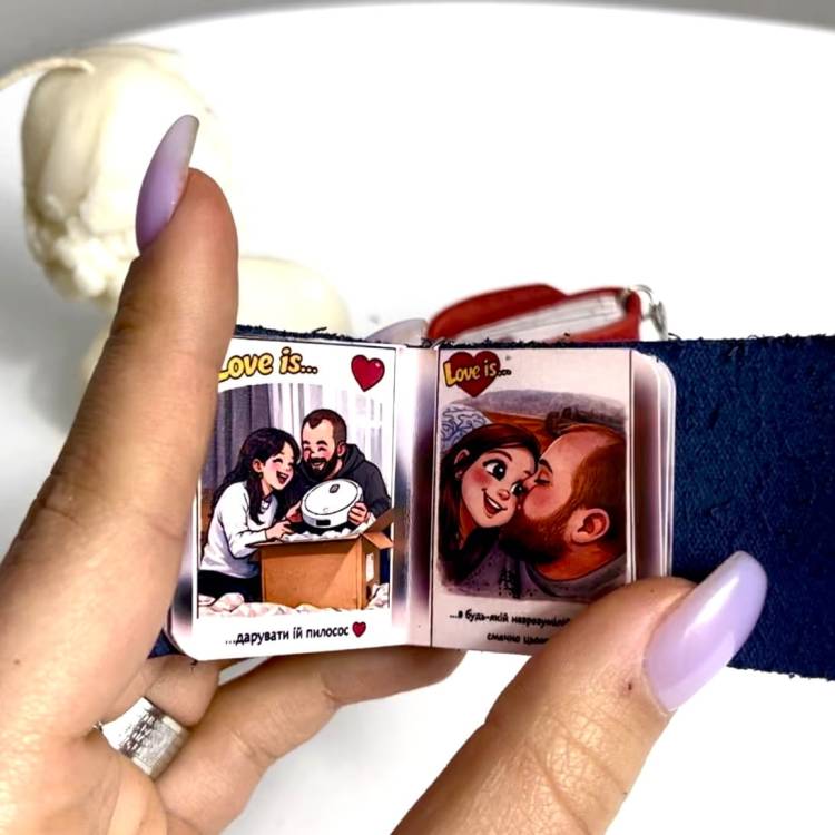 Персонализированный кожаный брелок с гравировкой с вашими фотографиями (10–14 фото), фото-брелок