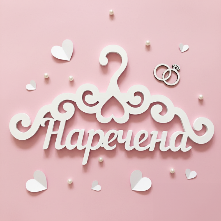 Весільна вішалка "Наречена" з вензелями