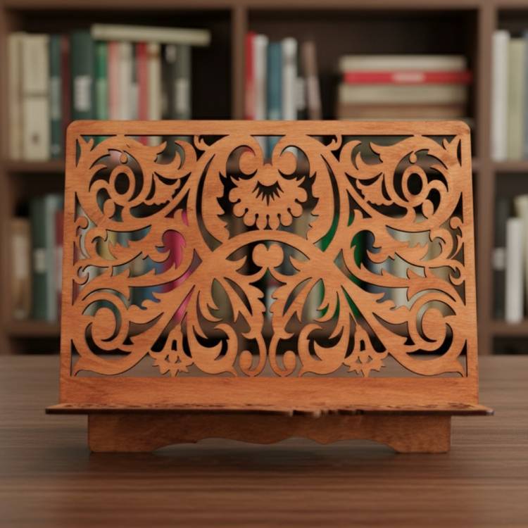 Декоративна Підставка під Книги Ажурна з Дерева