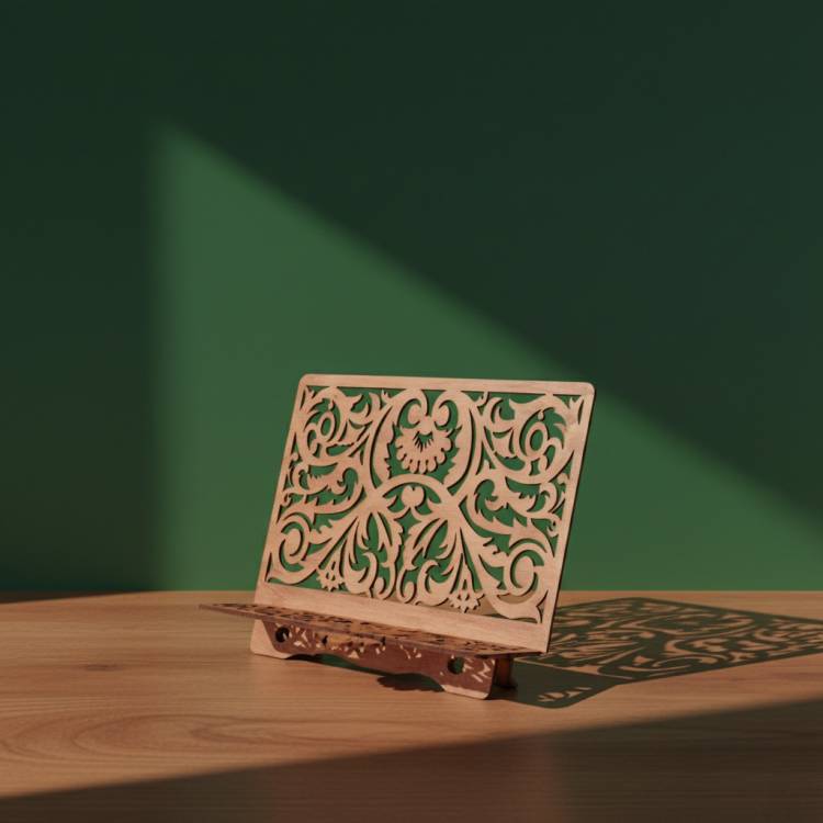 Декоративна Підставка під Книги Ажурна з Дерева