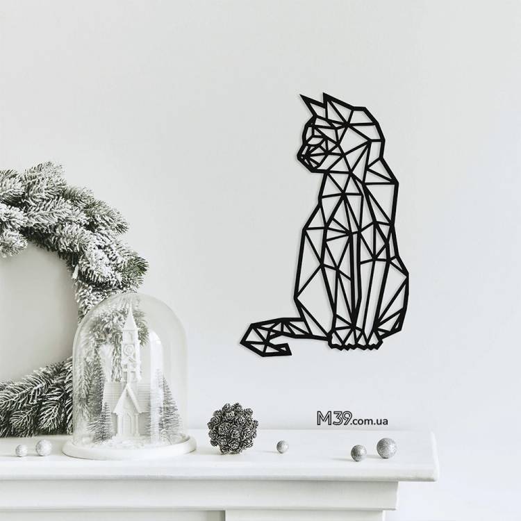 Подарунок Любителю Котів — Панно з Дерева «Кіт»