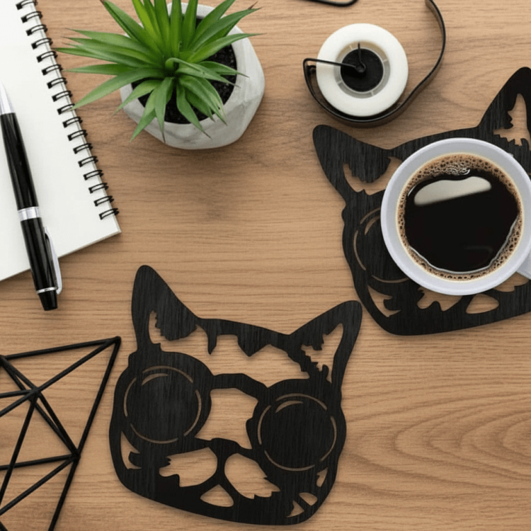 Підставка під гаряче "Кіт в окулярах", костер m39.com.ua Підставка під гаряче "Кіт в окулярах", костер