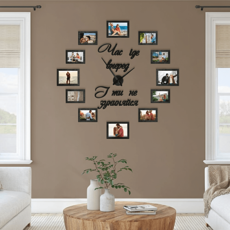 Подарунок Податківцю - Годинник "Час іде вперед" з Фоторамками m39.com.ua Подарунок Податківцю - Годинник "Час іде вперед" з Фоторамками