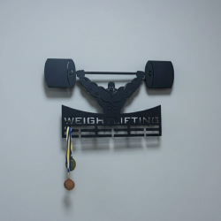 Медальниця з дерева важка атлетика, weightlifting