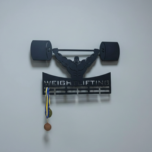 Медальниця з дерева важка атлетика, weightlifting