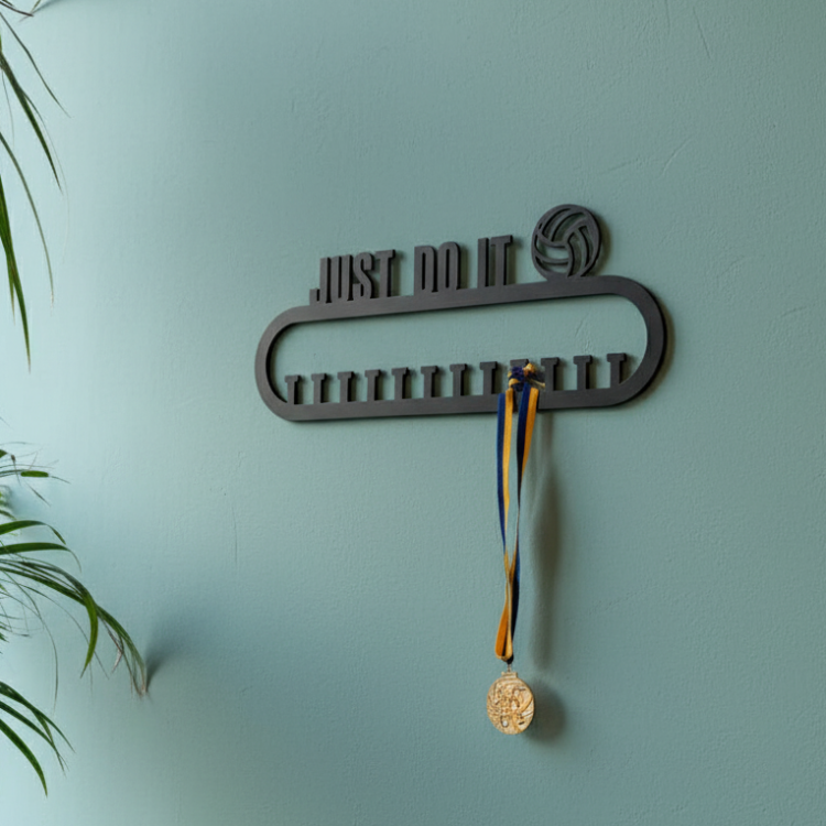 Медальница из дерева Just Do It волейбол