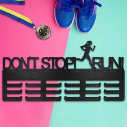 Медальница из дерева бег Don`t stop! Run!