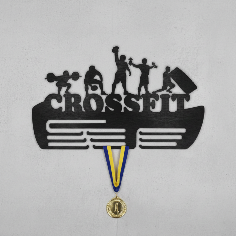 Медальница из дерева кроссфит, crossfit