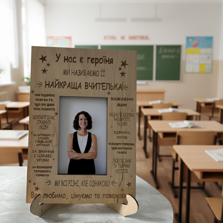 Подарок для учительницы, фоторамка настольная Учительница Героиня m39.com.ua Подарок для учительницы, фоторамка настольная Учительница Героиня