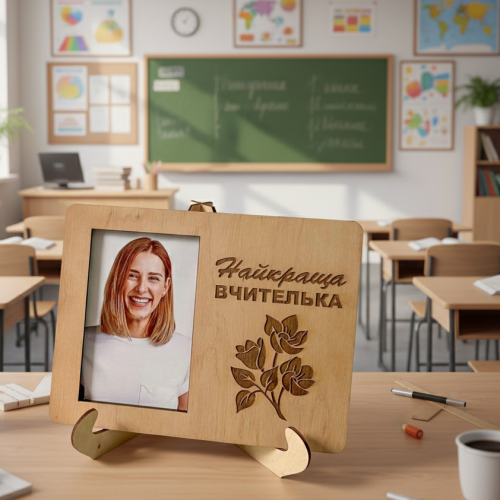 Оригінальний Подарунок Вчительці на День Знань, рамка для фото настільна Найкраща Вчителька