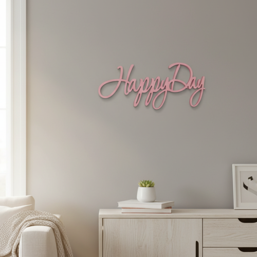 Напис з дерева Happy Day