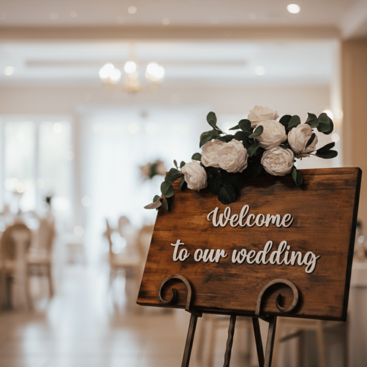 Напис з Дерева на Весілля Welcome to Our Wedding