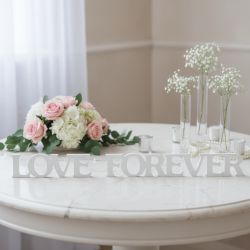 Надпись из дерева на свадьбу Love Forever