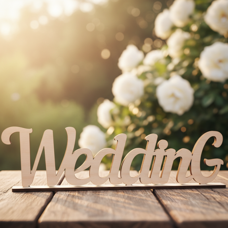 Напис з дерева на весілля Wedding m39.com.ua Напис з дерева на весілля Wedding