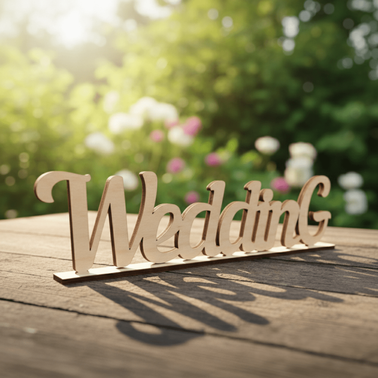 Напис з дерева на весілля Wedding m39.com.ua Напис з дерева на весілля Wedding