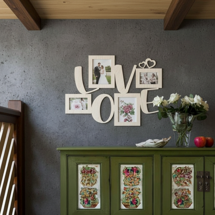 Романтична Фоторамка "Love" з дерева горизонтальна m39.com.ua Романтична Фоторамка "Love" з дерева горизонтальна