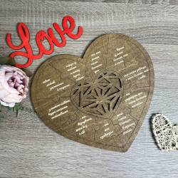 Ніжний подарунок на день закоханих з гравіюванням написів