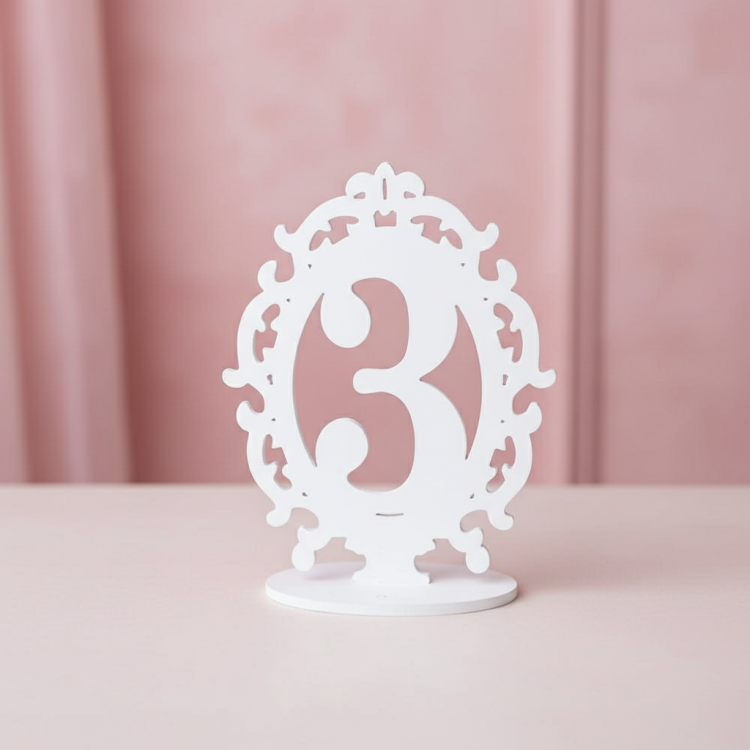 Номерки на стіл з Дерева Ажур