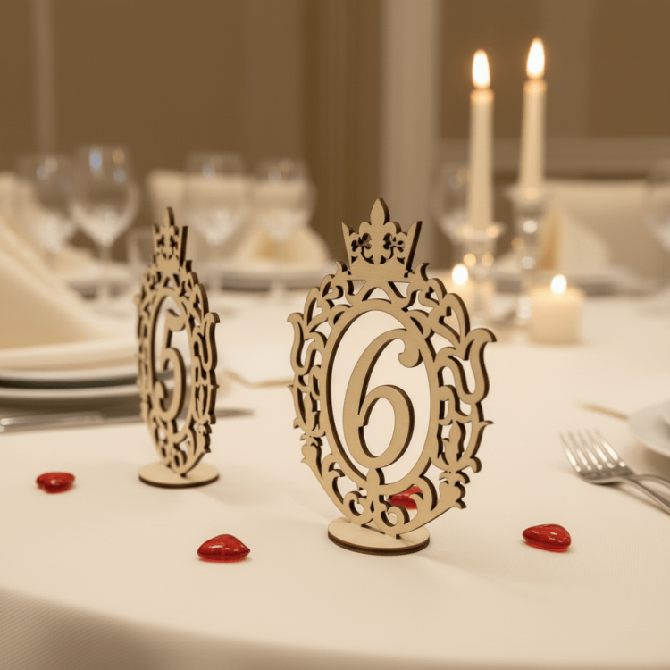 Номерки для Столів з Дерева на Весілля