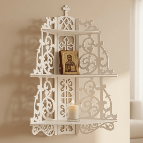Поличка для ікон настінна — домашній іконостас з дерева m39.com.ua Поличка для ікон настінна — домашній іконостас з дерева