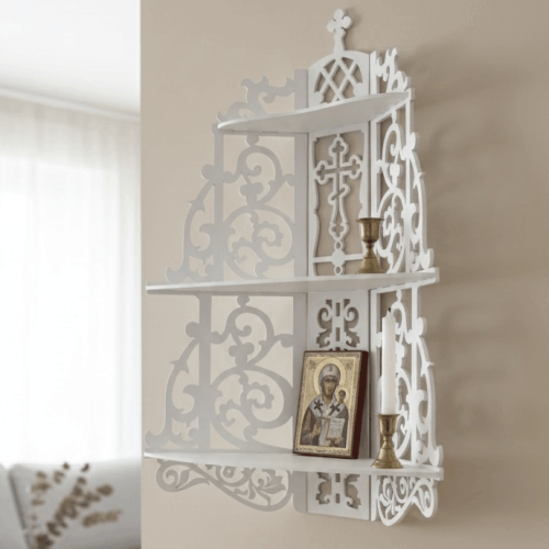 Поличка для ікон настінна — домашній іконостас з дерева m39.com.ua Поличка для ікон настінна — домашній іконостас з дерева