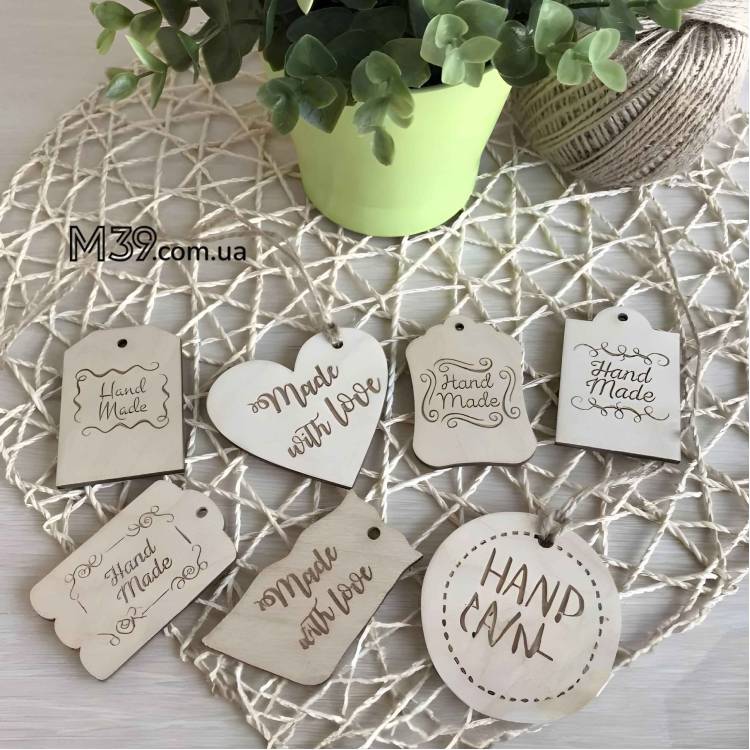 Бирки, ярлыки, нашивки, лейбы из Дерева с Гравировкой