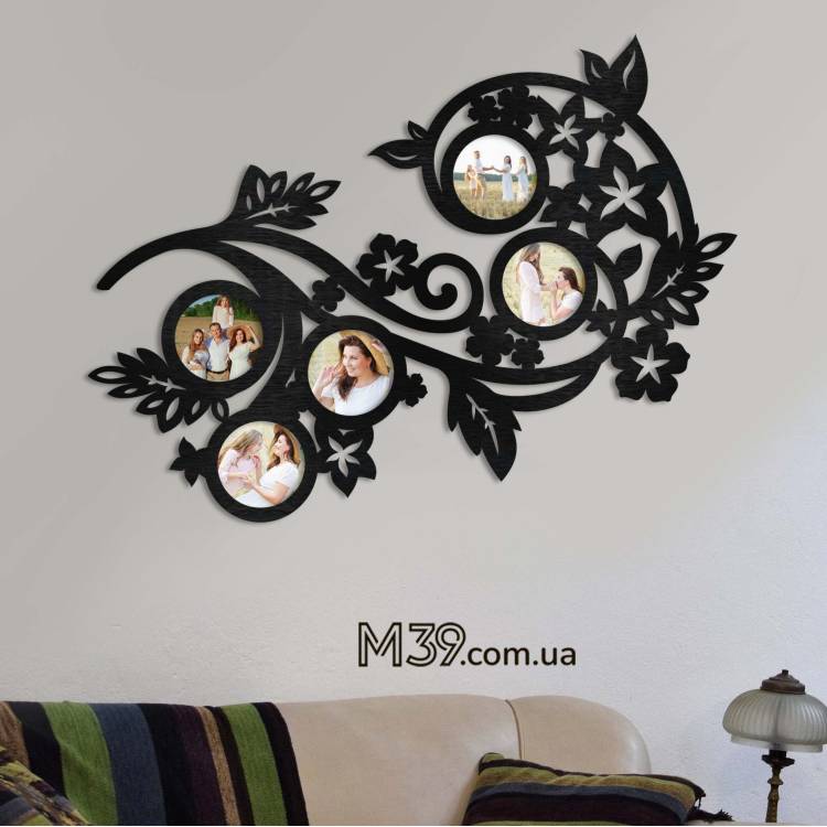 Фоторамка колаж на 5 фото з квітами Весна m39.com.ua Фоторамка колаж на 5 фото з квітами Весна