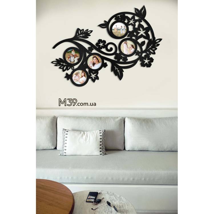 Фоторамка колаж на 5 фото з квітами Весна m39.com.ua Фоторамка колаж на 5 фото з квітами Весна