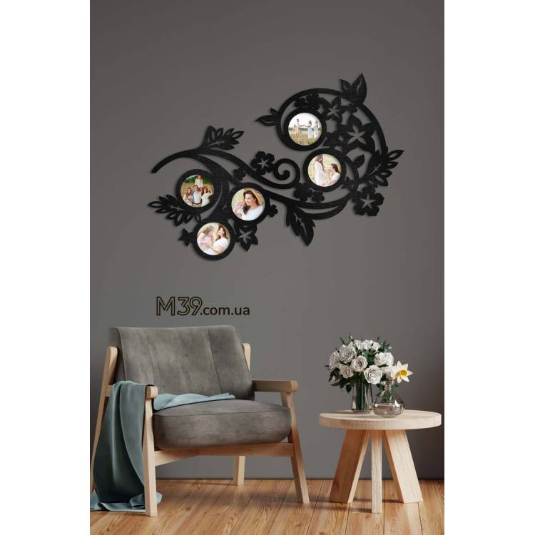 Фоторамка колаж на 5 фото з квітами Весна m39.com.ua Фоторамка колаж на 5 фото з квітами Весна