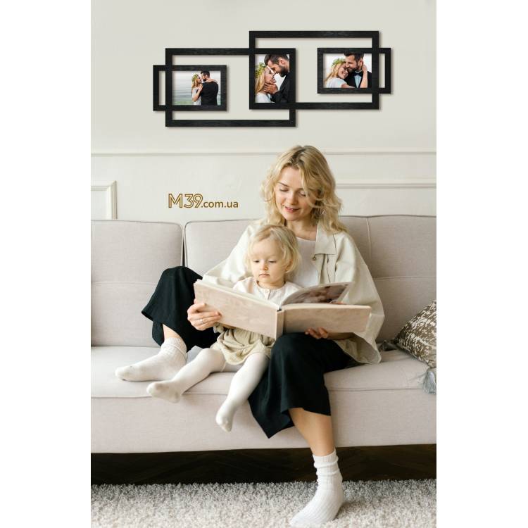 Фоторамка мінімалістична лофт прямокутна чорна m39.com.ua Фоторамка мінімалістична лофт прямокутна чорна