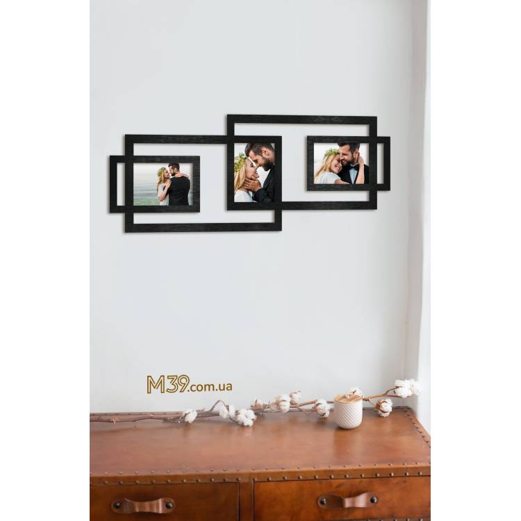 Фоторамка мінімалістична лофт прямокутна чорна m39.com.ua Фоторамка мінімалістична лофт прямокутна чорна
