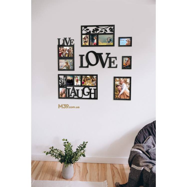 Фоторамка Live Laugh Love коллаж m39.com.ua Фоторамка Live Laugh Love коллаж