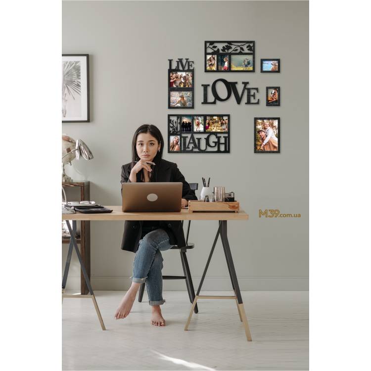 Фоторамка Live Laugh Love коллаж m39.com.ua Фоторамка Live Laugh Love коллаж