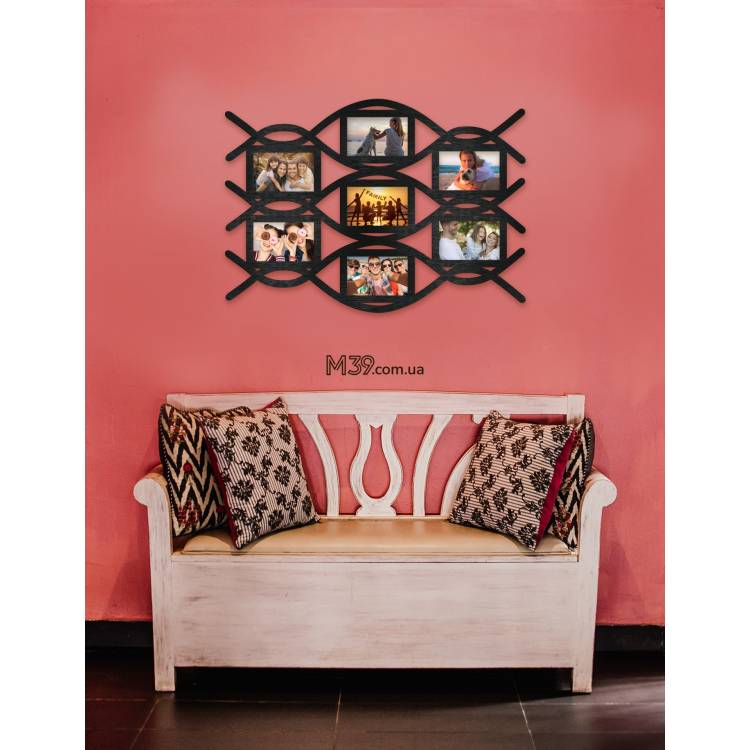 Фоторамка на 7 фото геометрична m39.com.ua Фоторамка на 7 фото геометрична