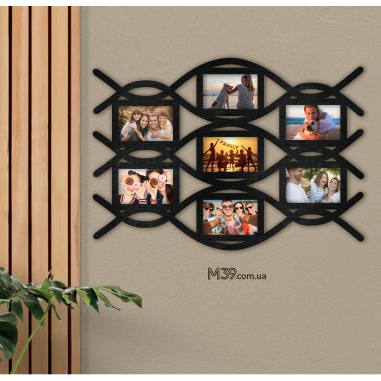 Фоторамка на 7 фото геометрична m39.com.ua Фоторамка на 7 фото геометрична