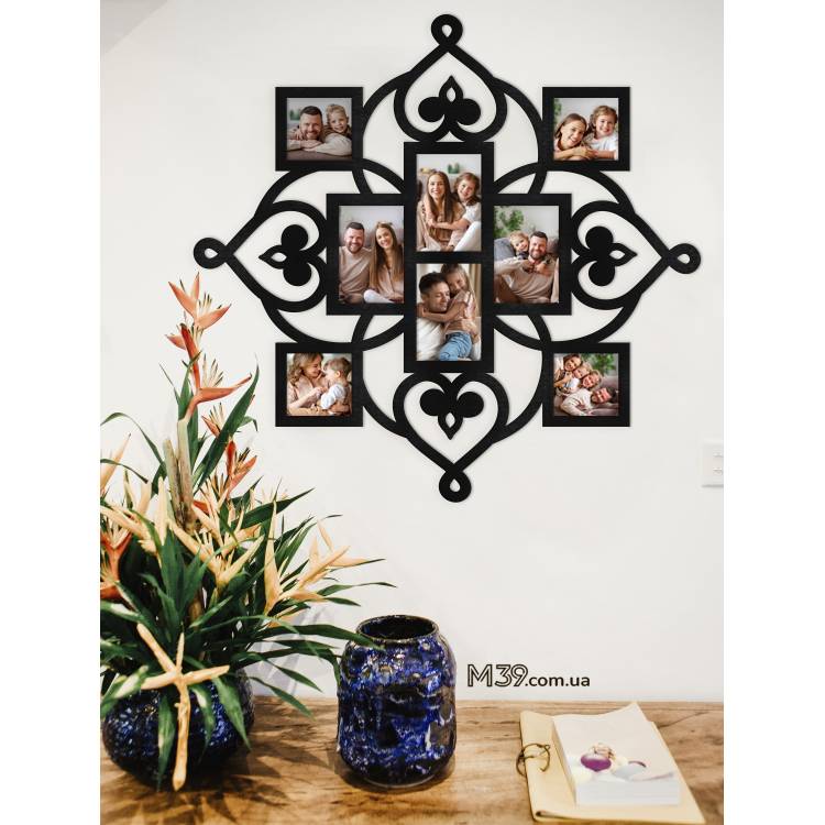 Фоторамка-коллаж "Цветок Счастья" настенная m39.com.ua Фоторамка-коллаж "Цветок Счастья" настенная