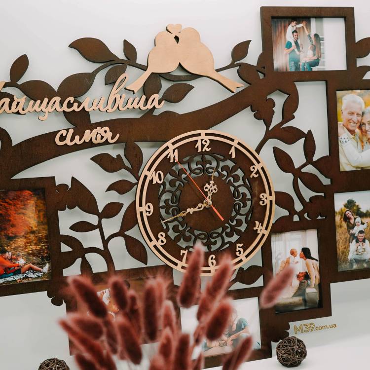 Рамка з годинником Найщасливіша Сім Рамка з годинником Найщасливіша Сім