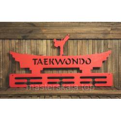 Медальница из дерева для бойцов "Taekwondo"