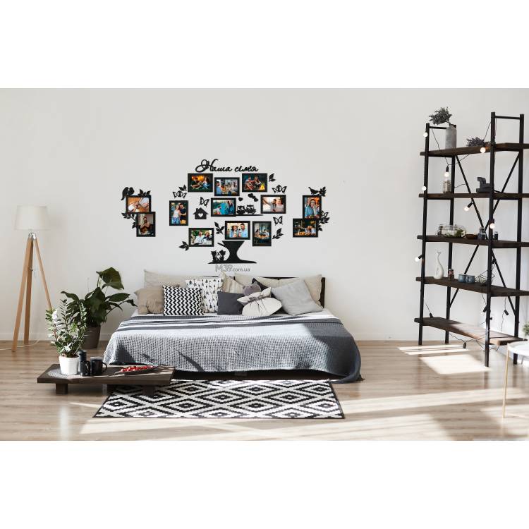 Сімейне Дерево "Велике з Совушками", композиція, колаж з фоторамок