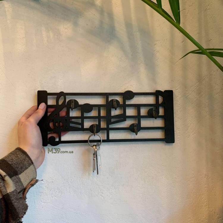 Настенная ключница "Музыка" из дерева m39.com.ua Настенная ключница "Музыка" из дерева