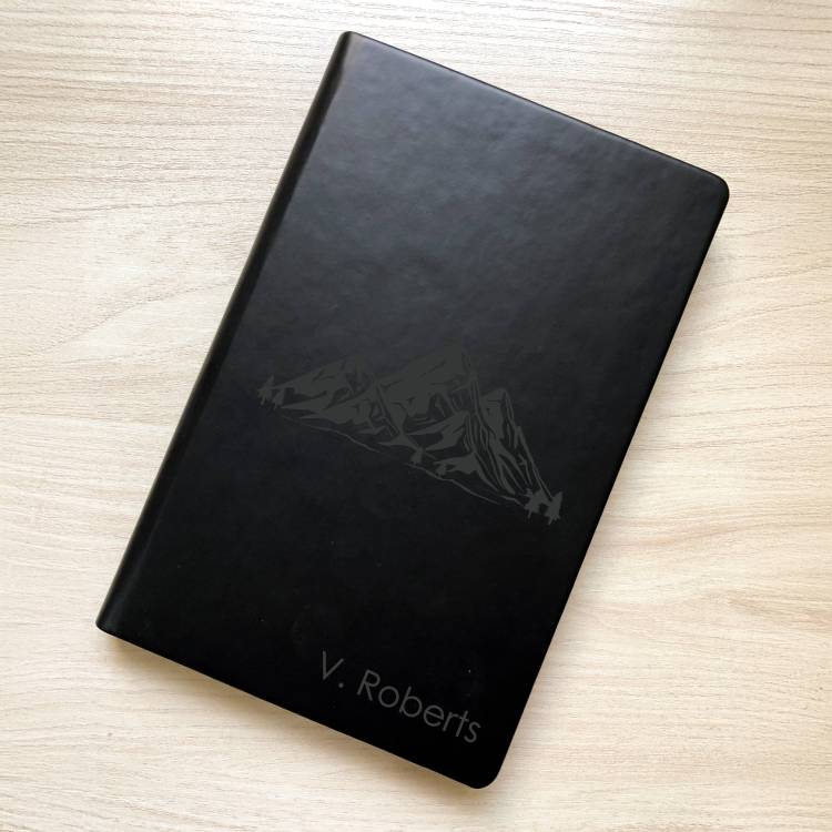 Подарунковий набір для чоловіка з гравіюванням (блокнот, ручка, флешка, брелок)