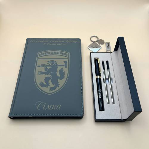 Подарунок військовому побратиму — іменний комплект аксесуарів з гравіюванням