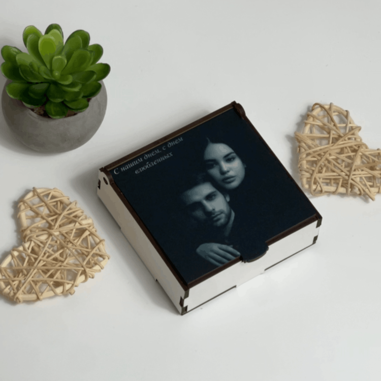 Коробка подарункова ХДФ з вашим фото (дерев