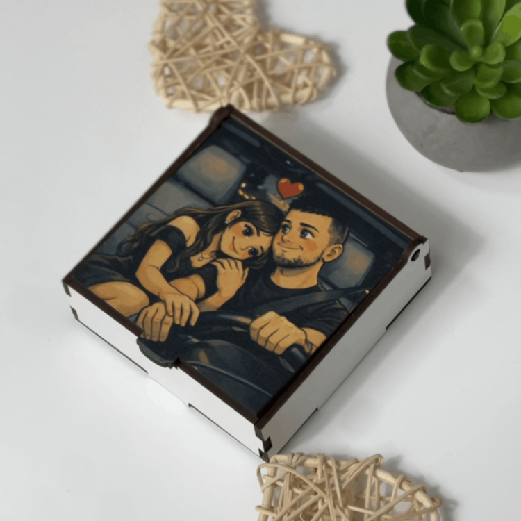 Коробка подарункова ХДФ з вашим фото (дерев