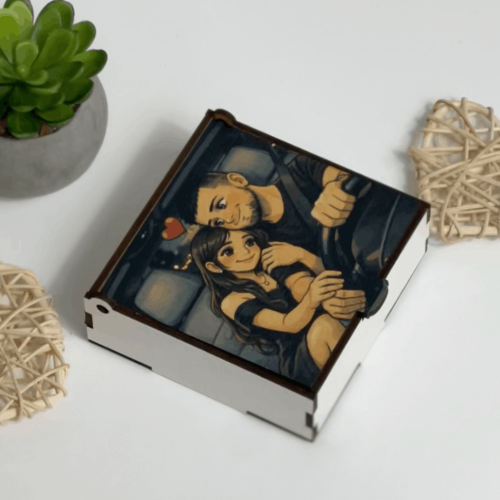 Коробка подарункова ХДФ з вашим фото (дерев