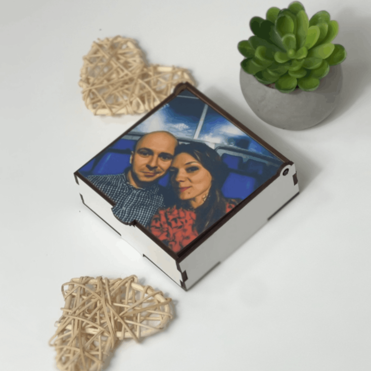 Коробка подарункова ХДФ з вашим фото (дерев