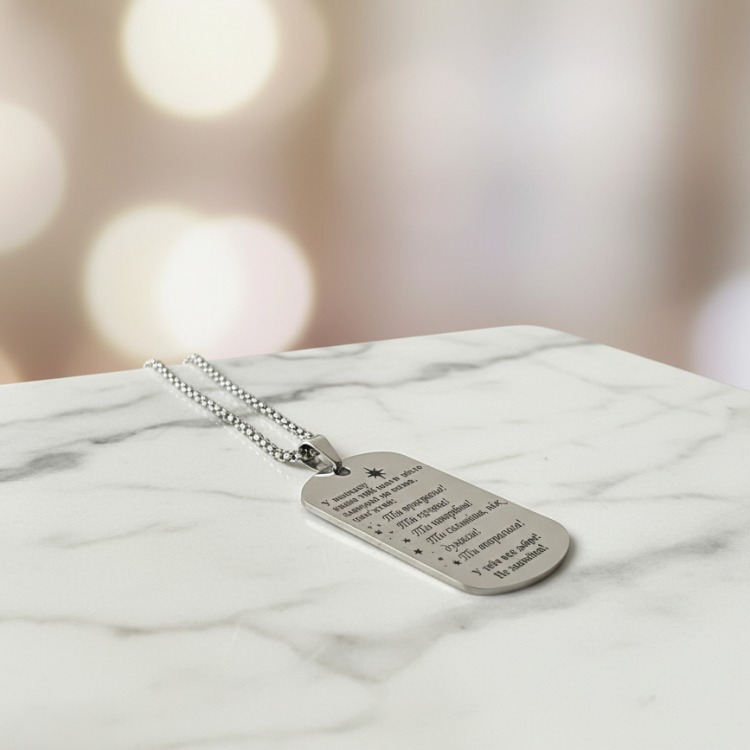 Жетон подруге с персонализированной гравировкой Помни все будет хорошо m39.com.ua Жетон подруге с персонализированной гравировкой Помни все будет хорошо