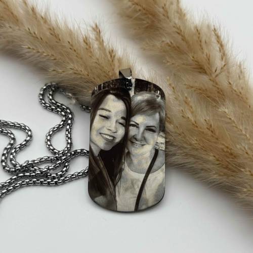 Подарочный жетон с двухсторонней гравировкой - фото + надпись m39.com.ua Подарочный жетон с двухсторонней гравировкой - фото + надпись